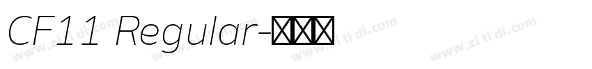 CF11 Regular字体转换
